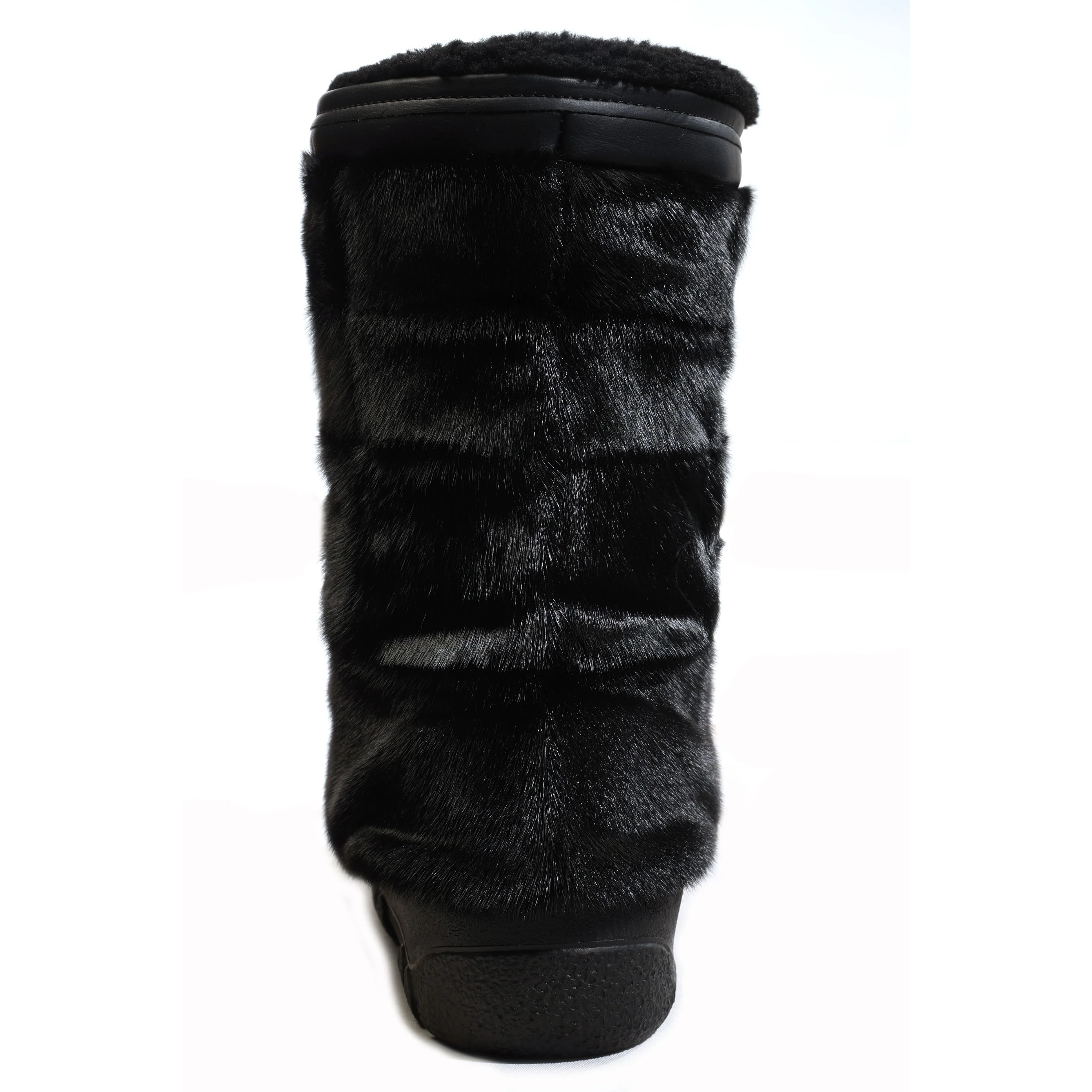 Bottes en fourrure de loup marin "Style damier" - Femme - Image 3