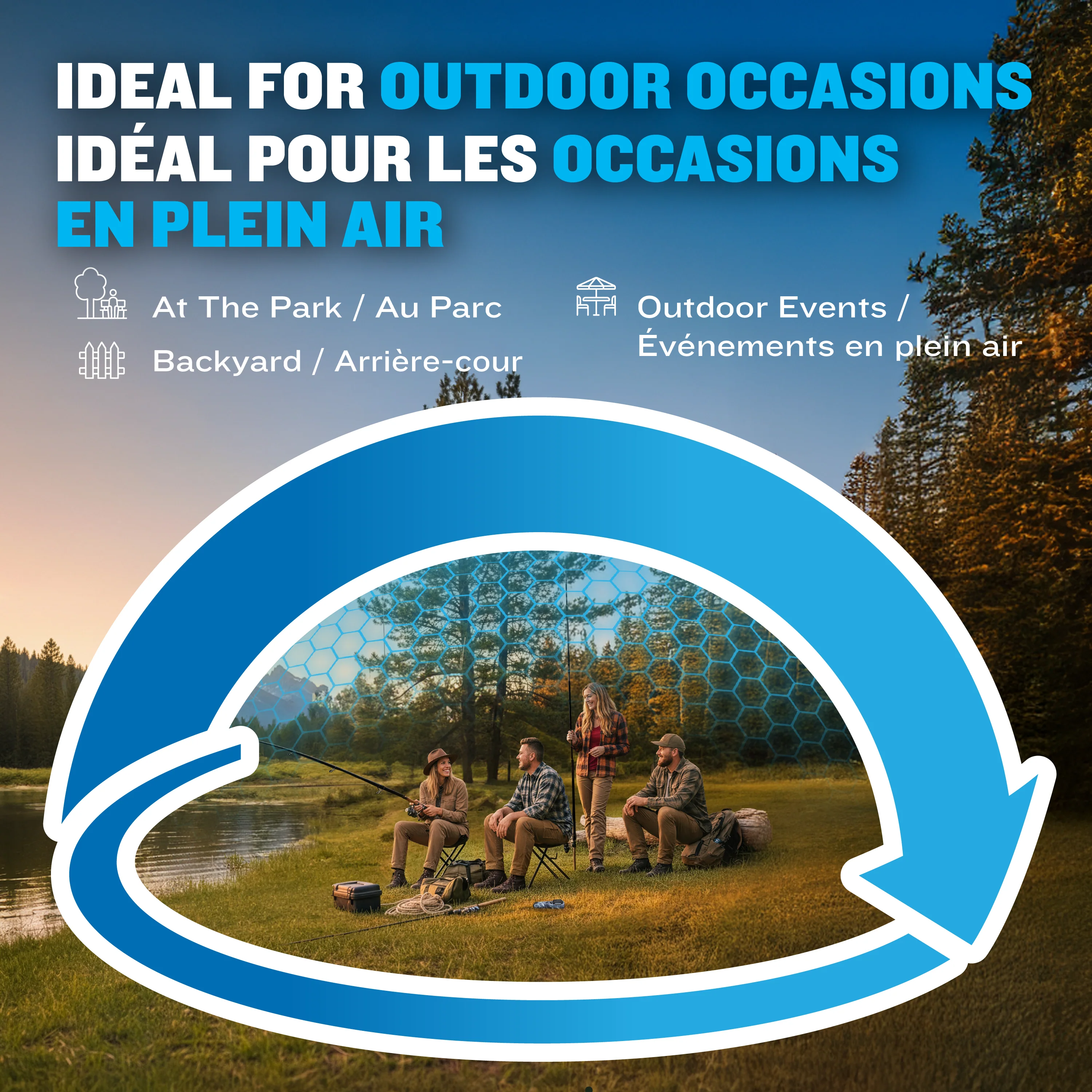 Répulsif à moustiques alimenté par combustible Fuel‑ZoneGuard Extreme – Pack de pêche - Image 6