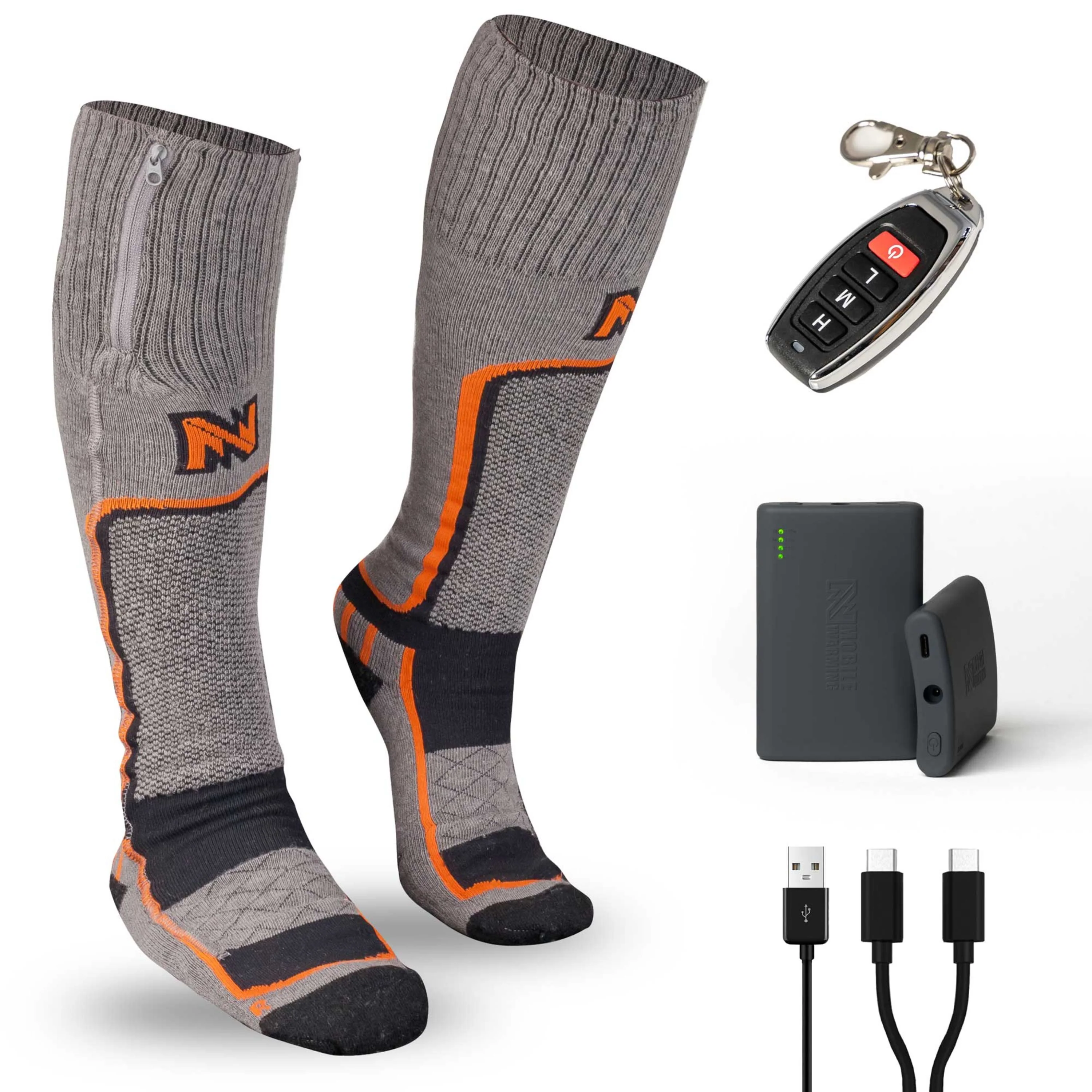 Chaussettes chauffantes en mérinos "Premium 2,0" 3,7V - 2/pqt - Image 8
