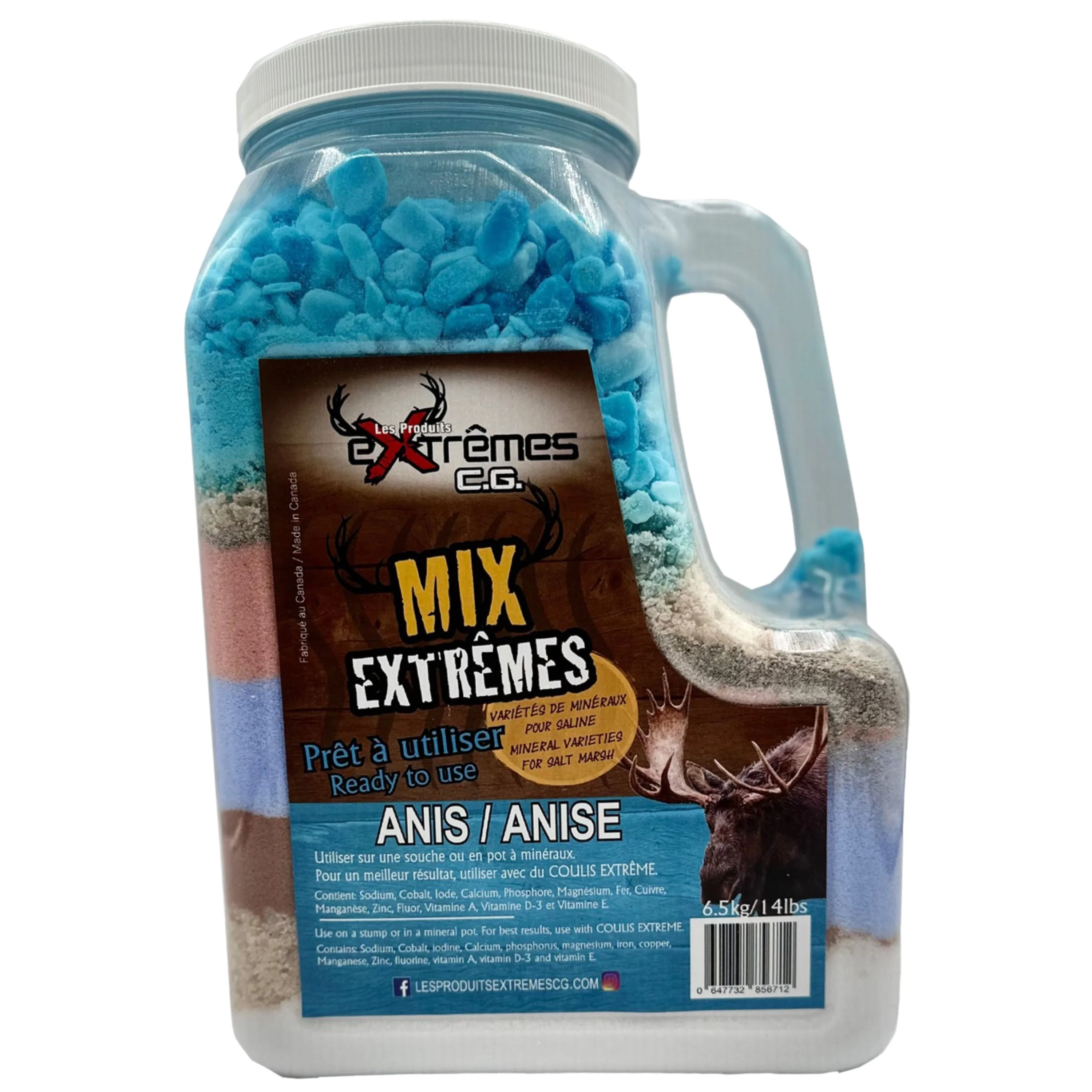Minéraux pour orignal à saveur d'anis "Mix Extrêmes" - 6,5 kg