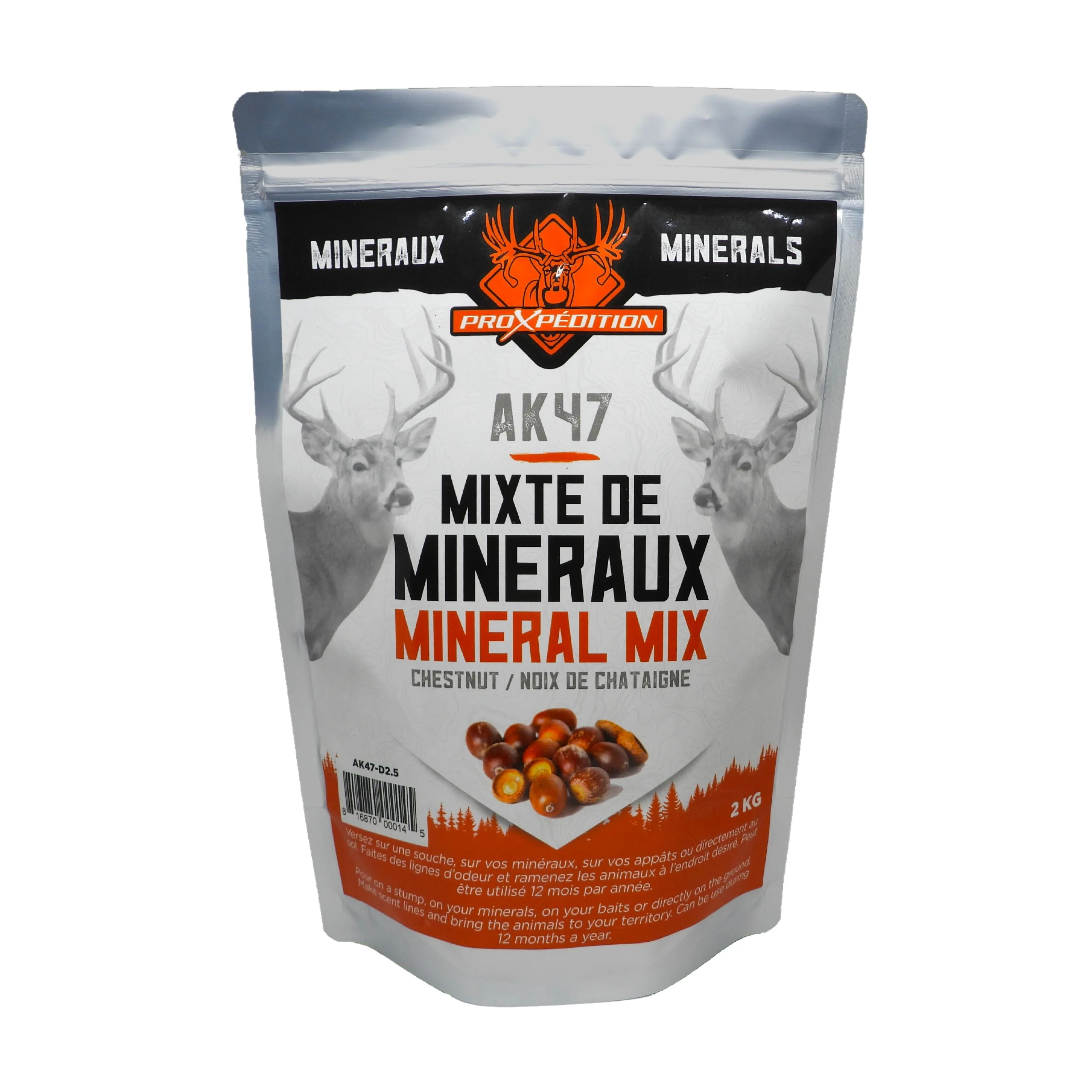 Mixte de minéraux "AK47" - Chataigne - 2kg