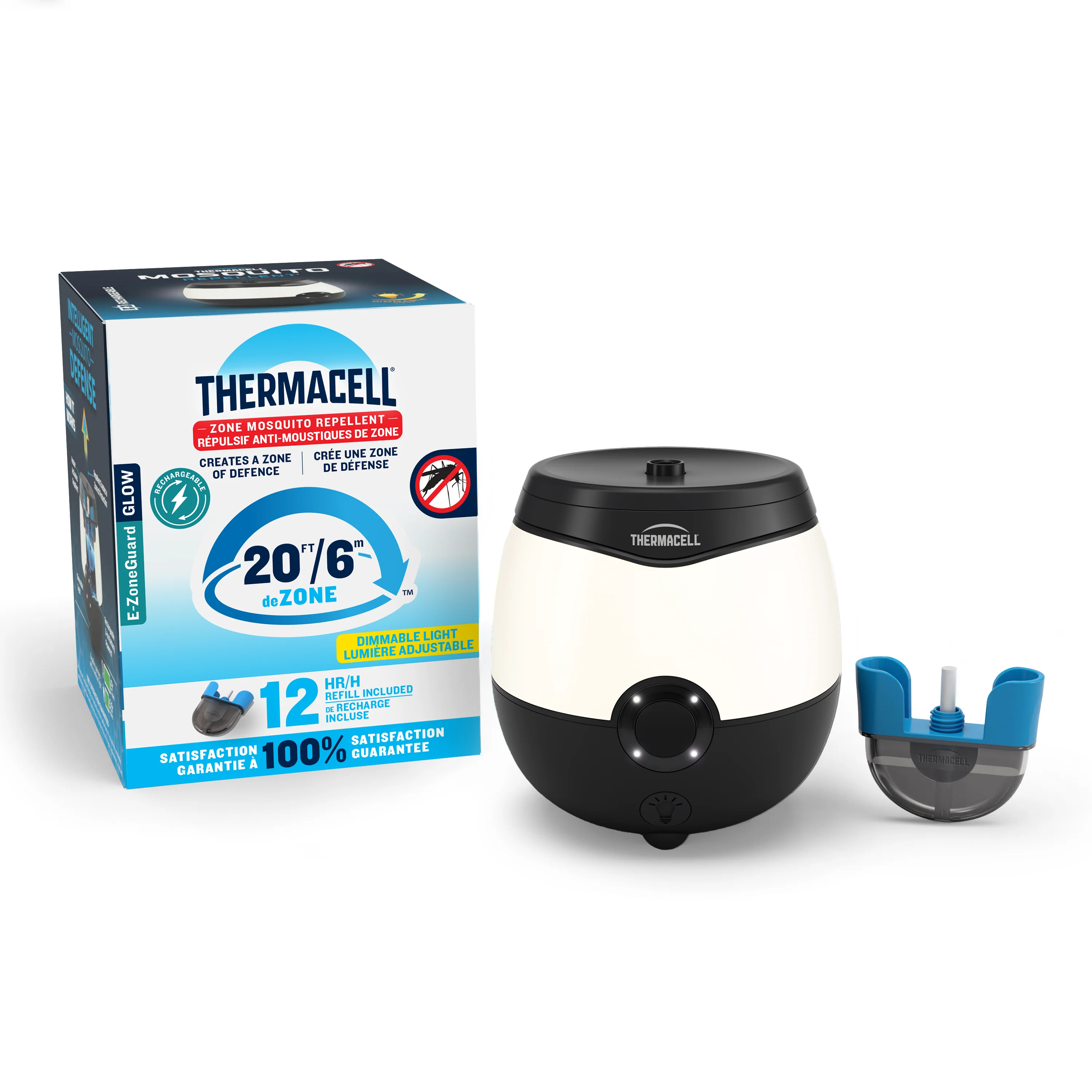 Répulsif à moustiques rechargeable "E‑ZoneGuard Glow"