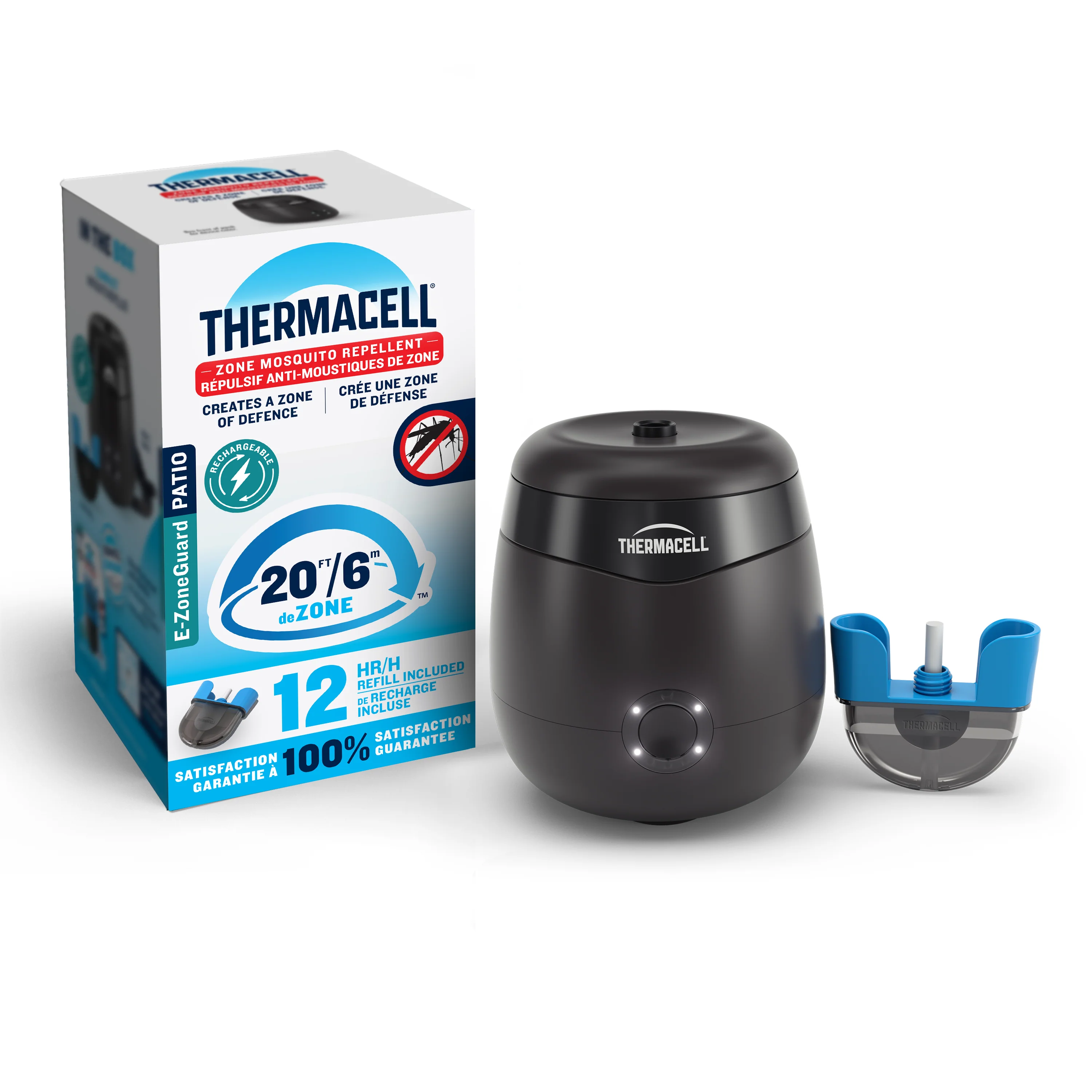 Répulsif à moustiques rechargeable "E‑ZoneGuard Patio"