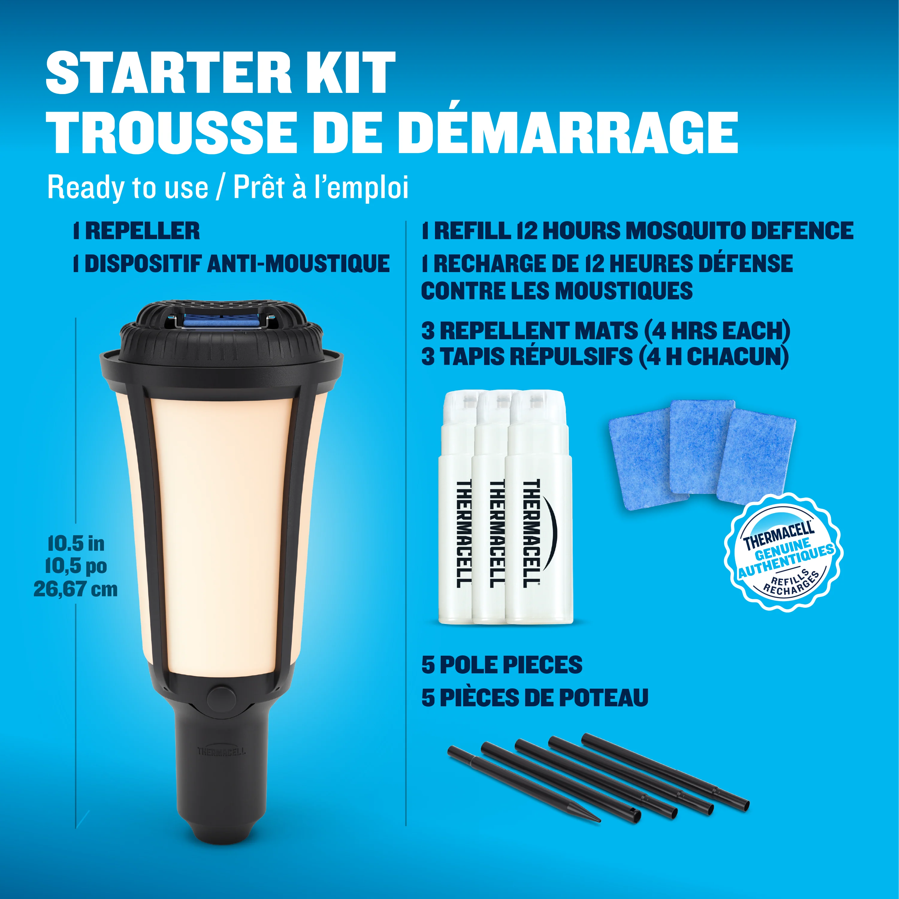 Répulsif à moustiques alimenté par combustible Fuel‑ZoneGuard Glow + torche avec recharge de 12 heures - Image 7