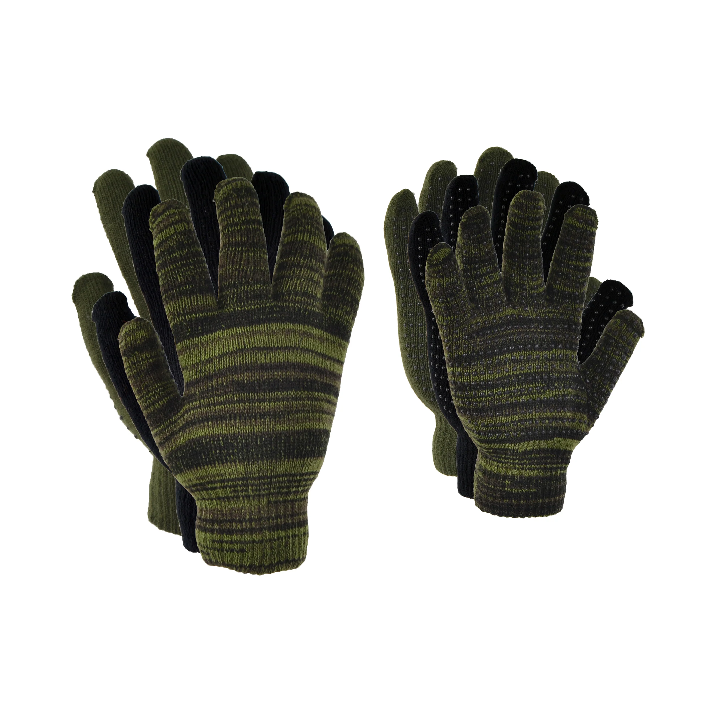 Trio de gants en tricot antidérapants